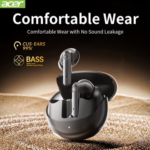 Acer TWS Wireless Earbuds – Deep Bass, Ultra-Low Latency &Long Battery Life