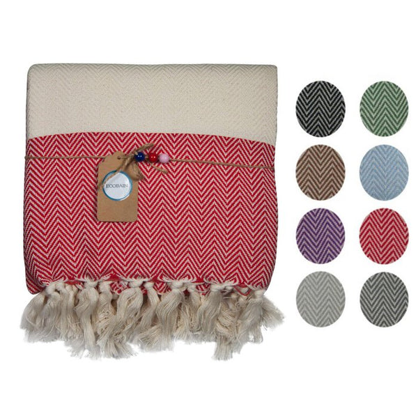 Bath towel "Couture Towel" | Towel for the terrace & deck chair | Handwoven and knotted